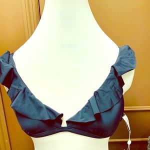 VACAY READY! Black NWT TRINA TURK SWIM & SPA bikini top